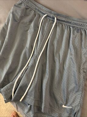Men's Nike Athletic Mesh Shorts - Steel Blue